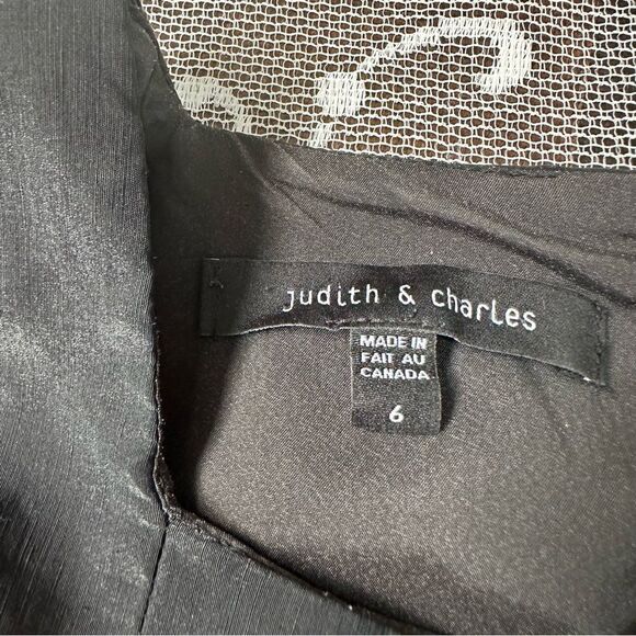 Judith & Charles Black Sleeveless Linen Blend Sheath Dress Sz 6 - Picture 10 of 12